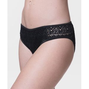 DORINA - Bikinislip - Zwart - Microboord - Gehaakte Stof
