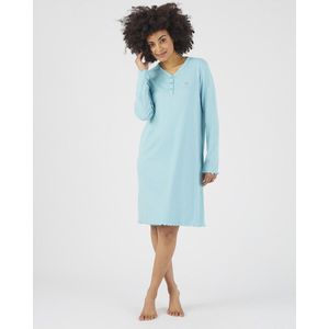 Nachthemd met korte mouwen DAMART. Polyester materiaal. Maten XS. Blauw kleur