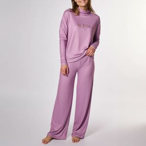 NAF NAF - Geribde Pyjama - Violet - Viscose