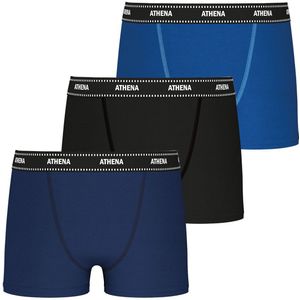 Set van 3 boxershorts My petit prix ATHENA. Katoen materiaal. Maten 10 jaar - 138 cm. Blauw kleur