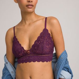 La Redoute Collections - Signature - BH zonder Beugels - Marineblauw - Kant