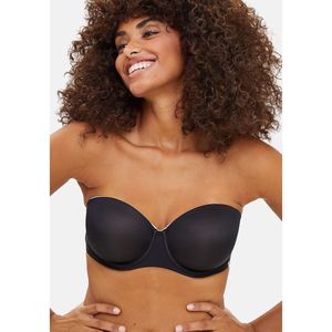 Bandeau-BH Unseen SANS COMPLEXE. Satijn materiaal. Maten 95E FR - 80E EU. Zwart kleur