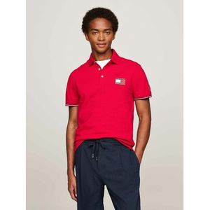 Tommy Hilfiger - Polo Slim 1985 Flag X Paris - Rood - Katoen