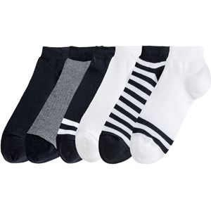 LA REDOUTE COLLECTIONS - Set van 6 Paar Sokken - Marineblauw/Wit - Katoen