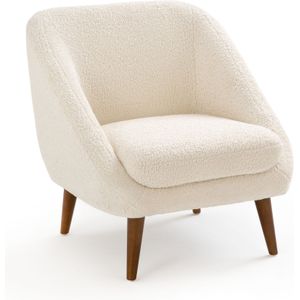 Fauteuil bouclé, Séméon LA REDOUTE INTERIEURS. Polyester materiaal. Maten 1-zit. Beige kleur