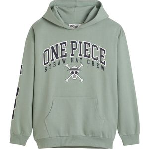 Hoodie One piece in molton ONE PIECE. Molton materiaal. Maten 14 jaar - 156 cm. Groen kleur