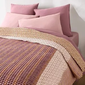 Fansu Sprei 200 x 220 cm - Omkeerbaar Gewatteerd Sprei, Microvezelprint, Lichte Zomerdeken, Dekbed, Boutis-beddengoedset met bloemenpatroon (roze/lichtblauw Fansu Sprei 200 x 220 cm - Omkeerbaar Gewatteerd Sprei, Microvezelprint, Lichte Zomerdeken, Dekbed, Boutis-beddengoedset met bloemenpatroon (roze/lichtblauw