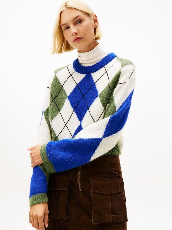 Relaxed fit gebreide pullover van alpacamix