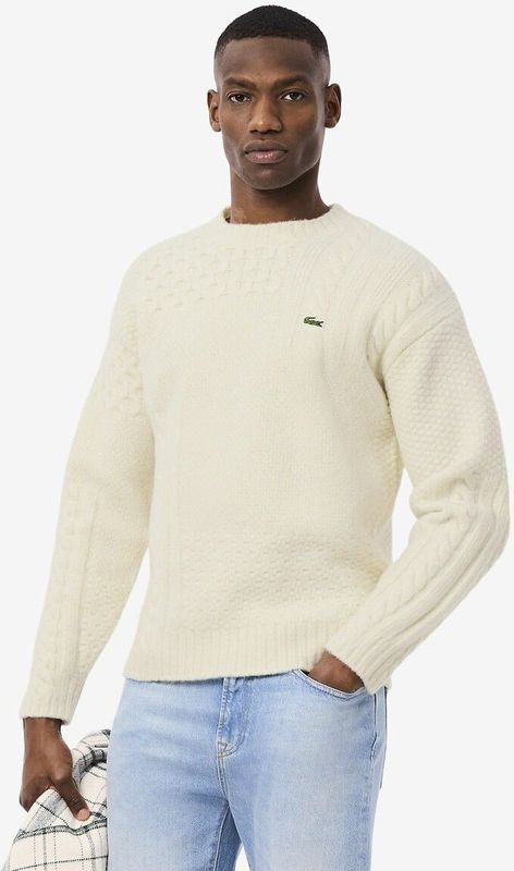 Lacoste, Heren, Truien, Beige, Maat: S Wol,