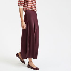 MARION LA REDOUTE COLLECTIONS - A-lijnrok - Bordeaux Rood - Mat Satijn