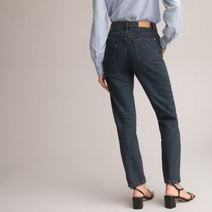 Regular, rechte jeans, in bio katoen LA REDOUTE COLLECTIONS. Denim materiaal. Maten 36 FR - 34 EU. Blauw kleur