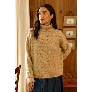 Coltrui, fantasie breisel, MADISON LA PETITE ETOILE. Polyester materiaal. Maten 1(S). Beige kleur