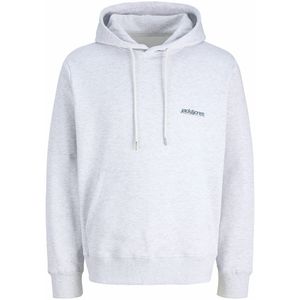 JACK & JONES - Sweater - Mêleewit - Met Kap en Print Achteraan