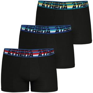 Set van 3 boxershorts Full Stretch ATHENA. Katoen materiaal. Maten 4XL. Zwart kleur