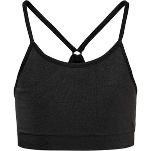 Sportbustier met fijne schouderbandjes ONLY PLAY. Polyamide materiaal. Maten 7/8 jaar - 120/126 cm. Zwart kleur