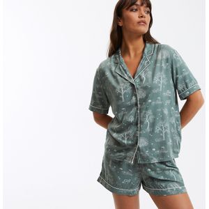 LA REDOUTE COLLECTIONS - Pyjashort - Groen - Viscose - Plantaardige Print