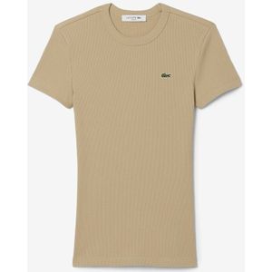 LACOSTE - T-shirt - Beige - Katoen