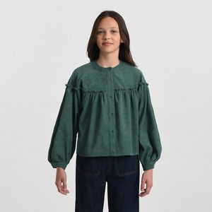 Soepele blouse met lange mouwen MOLLY BRACKEN GIRL. Polyester materiaal. Maten 10 jaar - 138 cm. Groen kleur