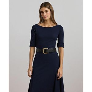 LAUREN RALPH LAUREN - Halflange Jurk - Blauw - Katoen