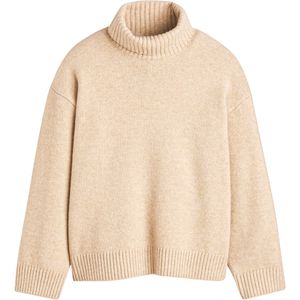 LA REDOUTE COLLECTIONS - Coltrui - Mêleebeige - Lange Mouwen - Rolkraag - Grof Tricot