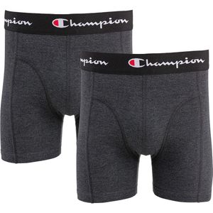 Set van 2 effen basic boxershorts CHAMPION. Katoen materiaal. Maten M. Grijs kleur