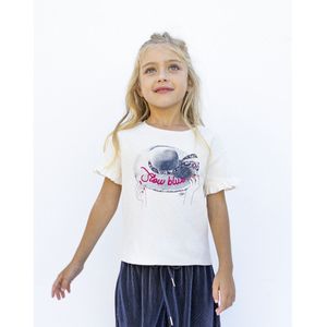 T-shirt met korte mouwen IKKS JUNIOR. Katoen materiaal. Maten 8 jaar - 126 cm. Beige kleur