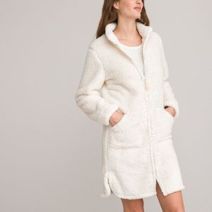 Kamerjas met ritssluiting, in fleecetricot LA REDOUTE COLLECTIONS. Fleece tricot materiaal. Maten 34/36 FR - 32/34 EU. Wit kleur