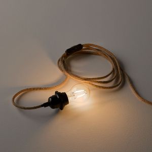 Elektrische kabel voor wandlamp E27, Baulind LA REDOUTE INTERIEURS. Jute materiaal. Maten één maat. Beige kleur