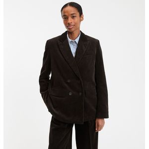 LA REDOUTE COLLECTIONS - Lang Blazerjasje - Kastanje - Katoen - Losse Snit