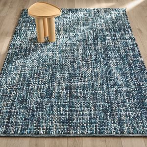 Vloerkleed in wol, handgeweven, Mutanya AM.PM. Wol materiaal. Maten 160 x 230 cm. Blauw kleur