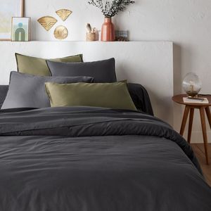 La Redoute Interieurs - Scenario - Dekbedovertrek - Koolstofkleur - Gewassen Katoen - 240 x 220 cm