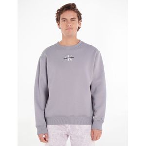 Sweater met ronde hals, mono logo CALVIN KLEIN JEANS. Katoen materiaal. Maten L. Violet kleur