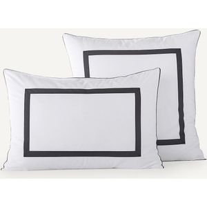 AM.PM. Othoza - Kussensloop - Wit/Zwart - 100% Biologisch Katoen