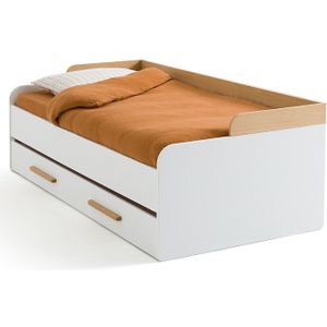 La Redoute Interieurs Bankbed met Bedbodem - Wit - 90 x 190 cm - Gemakkelijk uitklapbaar - Inclusief lattenbodem