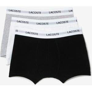 Set van 3 boxershorts LACOSTE. Katoen materiaal. Maten S. Zwart kleur