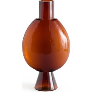 Sculpturale vaas, Pratori AM.PM. Glas materiaal. Maten één maat. Oranje kleur