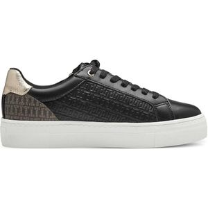 Sneakers met rits TAMARIS. Synthetisch materiaal. Maten 41. Zwart kleur