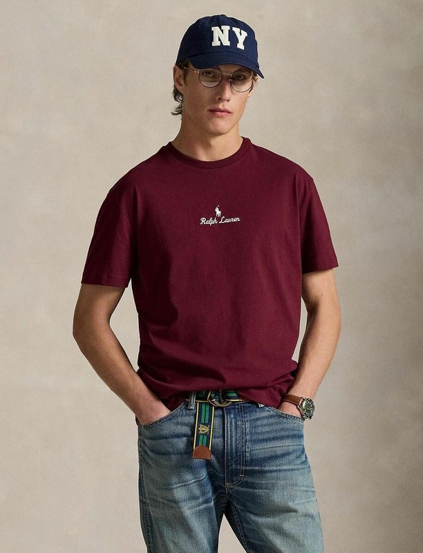 Polo Ralph Lauren - T-shirt - Bordeaux - Lange Mouwen - Katoen