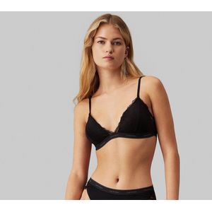 Triangel-BH Modern Lace CALVIN KLEIN UNDERWEAR. Nylon/polyamide materiaal. Maten L. Zwart kleur