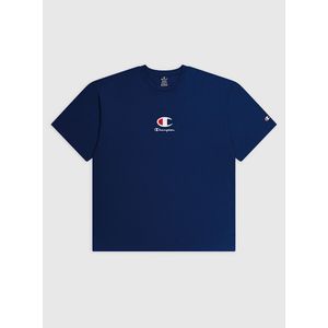 T-shirt met korte mouwen en logo CHAMPION. Katoen materiaal. Maten XL. Blauw kleur