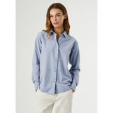 Pepe Jeans - Lyric - Blouse - Lichtblauw / Magenta - Lange Mouw