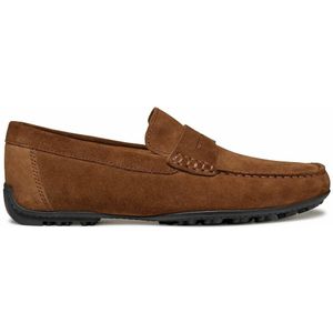 Ademende loafers in leer Kosmopolis + Grip GEOX. Leer materiaal. Maten 46. Kastanje kleur