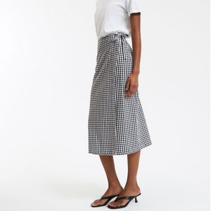 LA REDOUTE COLLECTIONS - Wikkelrok - Roze - Halflang - Katoen - Geruit Vichy