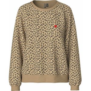 Sweater met luipaardprint PIECES. Katoen materiaal. Maten XS. Andere kleur