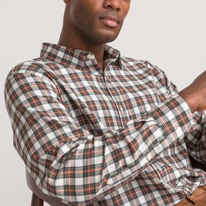 LA REDOUTE COLLECTIONS - Recht Hemd - Groen - Katoen - Lange Mouwen