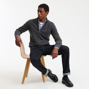 LA REDOUTE COLLECTIONS - Vest - Mêleegrijs - 100% Lamswol - Opstaande Kraag