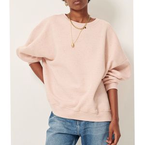 SESSUN - CHEBBI - Losse Sweater - Lichtroze - Katoen