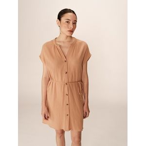ROZANA GRACE & MILA - Korte Jurk - Kastanje - Katoen