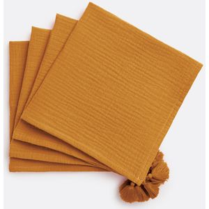 La Redoute Intérieurs - Kumla - Servetten - Kerrie - 100% Katoen - Set van 4