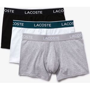 Set van 3 boxershorts LACOSTE. Katoen materiaal. Maten L. Wit kleur